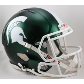 Michigan State Spartans Satin Green Riddell Speed Authentic Full Size Football Helmet
