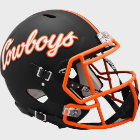 Oklahoma State Cowboys Matte Black Riddell Speed Authentic Full Size Football Helmet