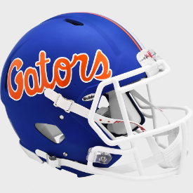 Florida Gators Blue Riddell Speed Authentic Full Size Football Helmet