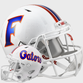 Florida Gators White Riddell Speed Authentic Full Size Football Helmet