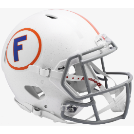 Florida Gators White w/Gray Mask Riddell Speed Authentic Full Size Football Helmet