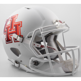 Houston Cougars Matte White Riddell Speed Authentic Full Size Football Helmet