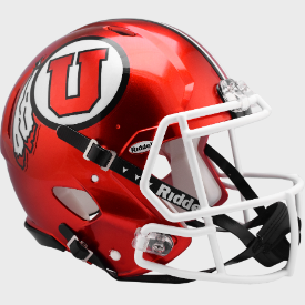 Utah Utes Radiant Red Riddell Speed Authentic Full Size Football Helmet