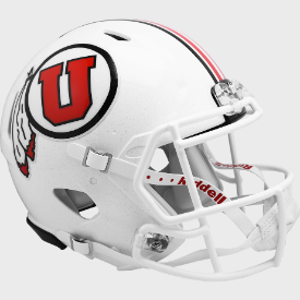 Utah Utes White Riddell Speed Authentic Full Size Football Helmet
