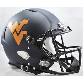 West Virginia Mountaineers Matte Navy Riddell Speed Authentic Full Size Football Helmet