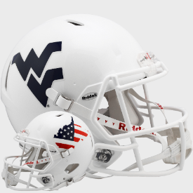 West Virginia Mountaineers Stars & Stripes Riddell Speed Authentic Full Size Football Helmet