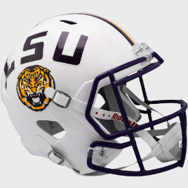 LSU Tigers White Riddell Speed Replica Full Size Football Helmet