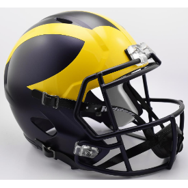 Michigan Wolverines Matte Riddell Speed Replica Full Size Football Helmet