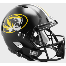 Missouri Tigers Anodized Black Riddell Speed Replica Full Size Football Helmet
