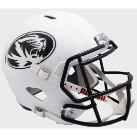 Missouri Tigers Matte White Riddell Speed Replica Full Size Football Helmet