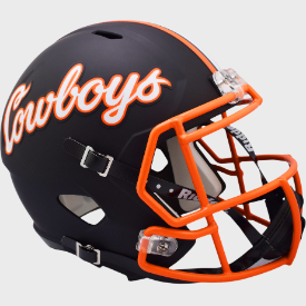 Oklahoma State Cowboys Matte Black Riddell Speed Replica Full Size Football Helmet