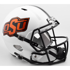Oklahoma State Cowboys Matte White Riddell Speed Replica Full Size Football Helmet
