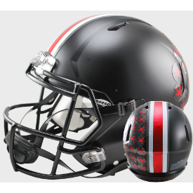 Ohio State Buckeyes Satin Black Riddell Speed Replica Full Size Football Helmet