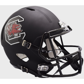 South Carolina Gamecocks Matte Black Riddell Speed Replica Full Size Football Helmet