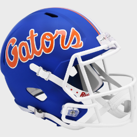 Florida Gators Matte Blue Riddell Speed Replica Full Size Football Helmet