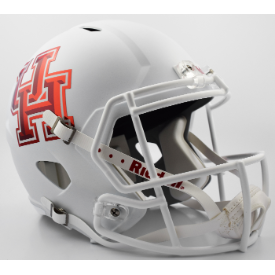 Houston Cougars Matte White Riddell Speed Replica Full Size Football Helmet