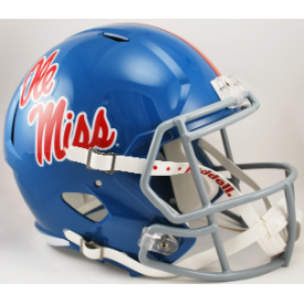 Mississippi (Ole Miss) Rebels Powder Blue Riddell Speed Replica Full Size Football Helmet