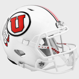 Utah Utes White Riddell Speed Replica Full Size Football Helmet