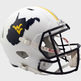 West Virginia Mountaineers Backyard Brawl Riddell Speed Replica Full Size Football Helmet