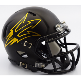 Arizona State Sun Devils Satin Black Riddell Speed Mini Football Helmet