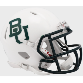 Baylor Bears White Metallic Riddell Speed Mini Football Helmet