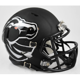 Boise State Broncos Matte Black Riddell Speed Mini Football Helmet