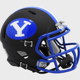 Brigham Young Cougars Matte Black Riddell Speed Mini Football Helmet