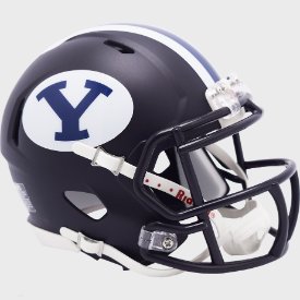 Brigham Young Cougars Navy Riddell Speed Mini Football Helmet