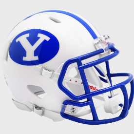 Brigham Young Cougars White Riddell Speed Mini Football Helmet
