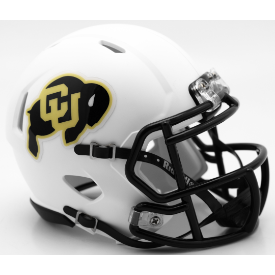 Colorado Buffaloes Matte White Riddell Speed Mini Football Helmet