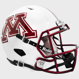 Minnesota Golden Gophers Chrome Decal Riddell Speed Mini Football Helmet