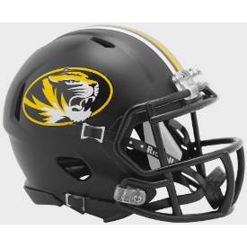 Missouri Tigers Anodized Black Riddell Speed Mini Football Helmet
