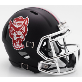 North Carolina State Wolfpack Black Howl Riddell Speed Mini Football Helmet