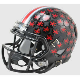 Ohio State Buckeyes Satin Black Riddell Speed Mini Football Helmet