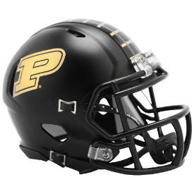 Purdue Boilermakers Anodized Black Riddell Speed Mini Football Helmet