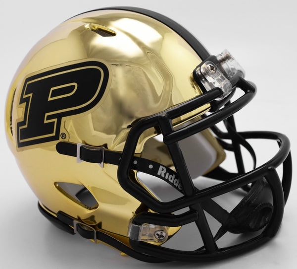 Purdue Boilermakers CHROME Riddell Speed Mini Football Helmet