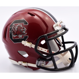 South Carolina Gamecocks Garnet Riddell Speed Mini Football Helmet