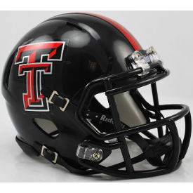 Texas Tech Red Raiders Chrome Logo Riddell Speed Mini Football Helmet
