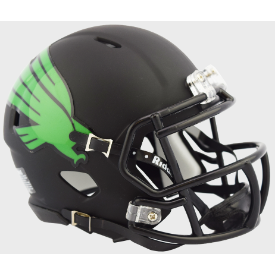 North Texas Mean Green Matte Black Riddell Speed Mini Football Helmet