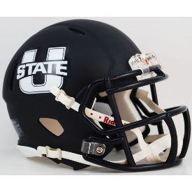 Utah State Aggies Matte Navy Riddell Speed Mini Football Helmet