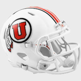 Utah Utes White Riddell Speed Mini Football Helmet