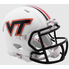 Virginia Tech Hokies Matte White Riddell Speed Mini Football Helmet