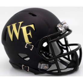 Wake Forest Demon Deacons Matte Black Riddell Speed Mini Football Helmet