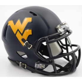 West Virginia Mountaineers Matte Navy Riddell Speed Mini Football Helmet