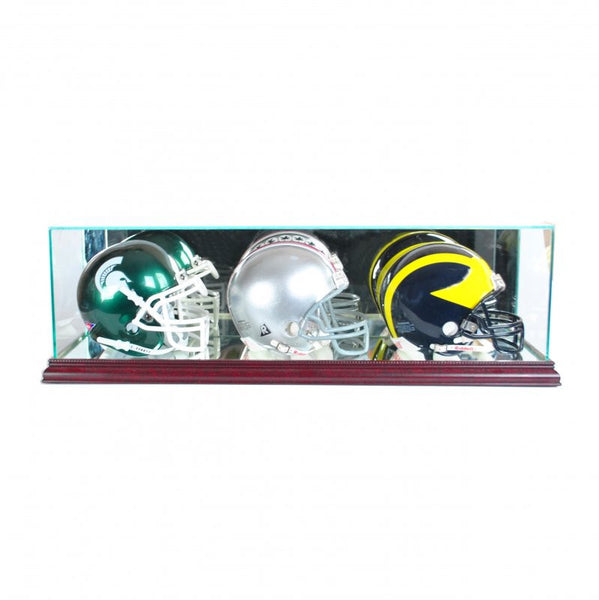 Triple Mini Football Helmet Display Case