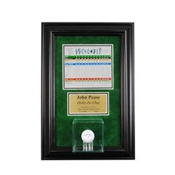 Wall Mounted Golf Display Case with Scorecard and Engraving
