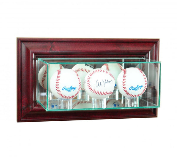 Wall Mounted Triple Baseball Display Case